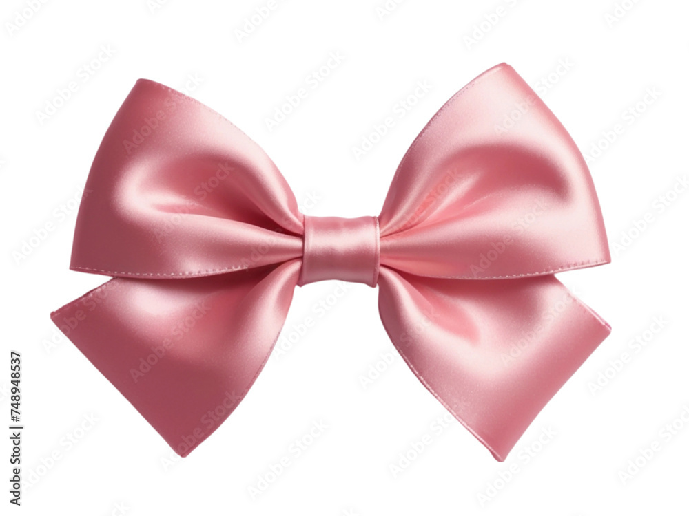 pink ribbon bow isolated on white background pink ribbon bow isolated on white background