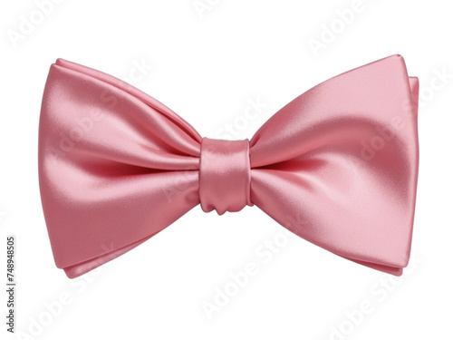 pink bow tie isolated on white background, coquette 
