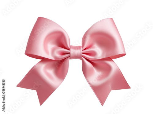 pink bow isolated on white, coquette, christmas, birthday, anniversary, Valentine.