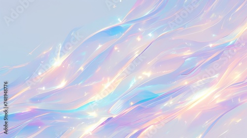 Ethereal swirls on a holographic gradient background