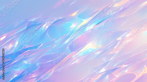 Fluid holographic ripples in a dreamy pastel spectrum photo