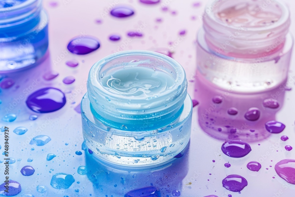 Facial surgery skin care cream. Skincare treatment products: eyebrow shaping lotion, skincare hyaluronic acid tablets for skin gel, oil, pipette with face serum and wellness alignment jar pot Facial surgery skin care cream. Skincare treatment products: eyebrow shaping lotion, skincare hyaluronic acid tablets for skin gel, oil, pipette with face serum and wellness alignment jar pot