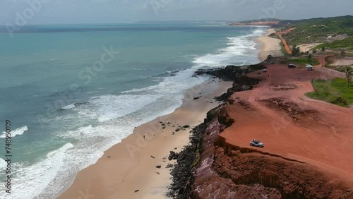 Praia da Pipa. (Pipa Beach, Praia de Pipa). Pipa is one of the amazin destinations in Brazil, with its clean beaches backed by tall red cliffs. photo