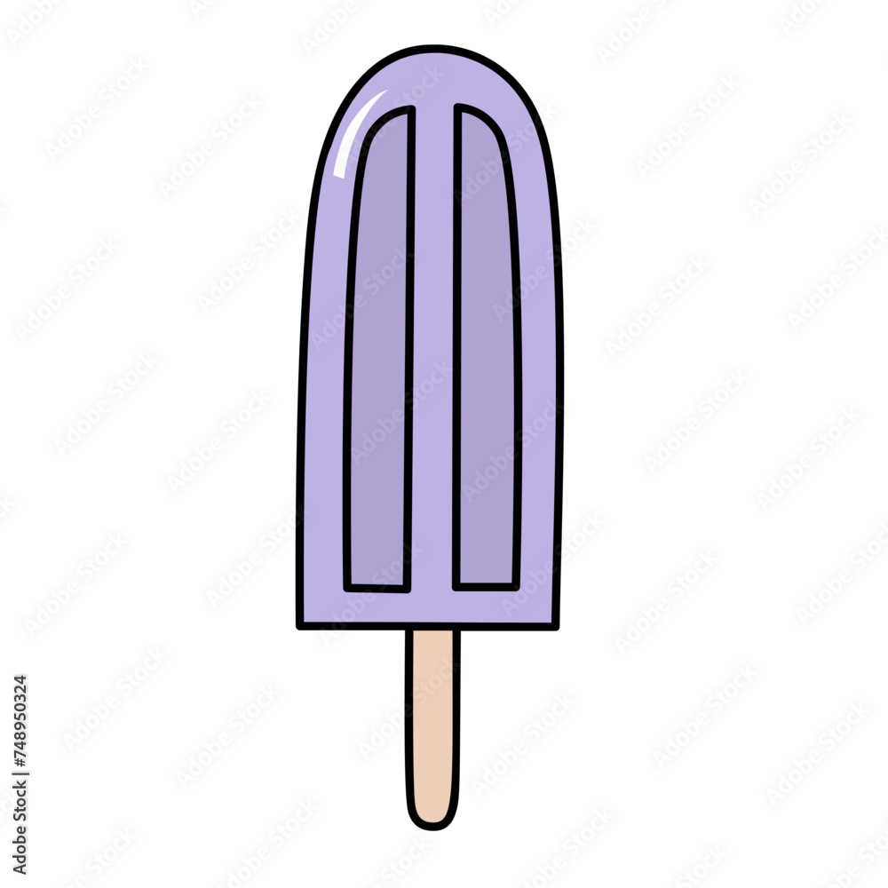 Tasty ice cream Summer popsicle vector illustration