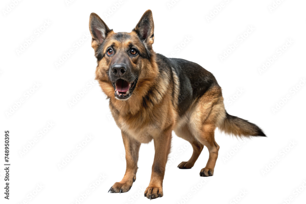 German shepherd dog on a transparent background