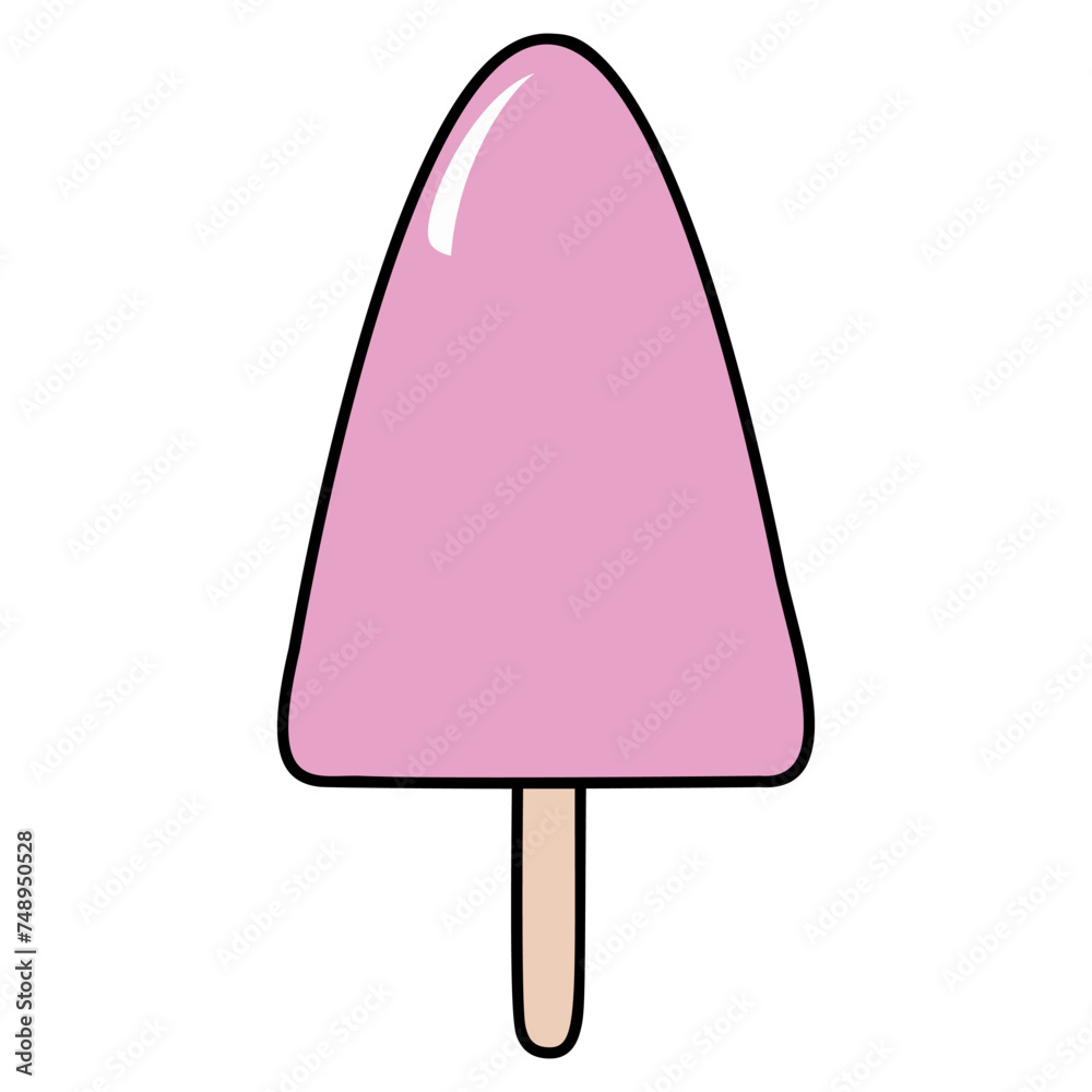 Tasty ice cream Summer popsicle vector illustration