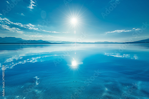 blue shining sunlight reflected in sea © Aitch