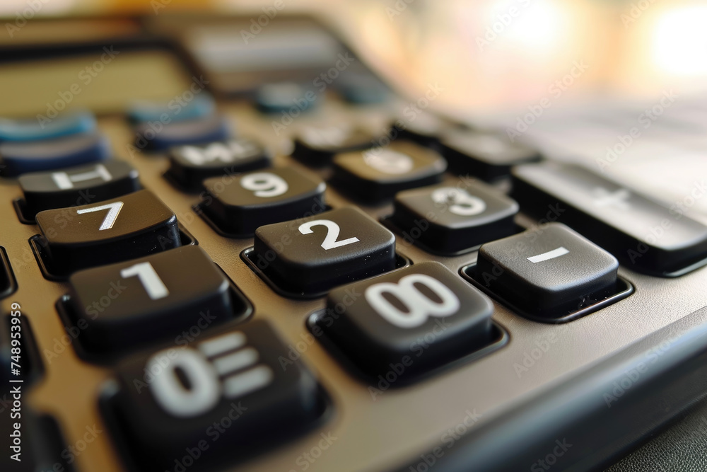 A calculator with buttons and a result A calculator with buttons and a result
