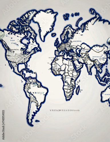 map of the world with the map