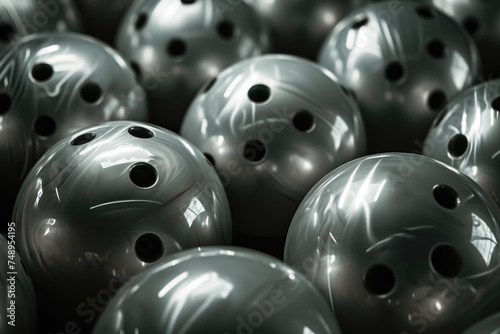 A background with a bowling ball pattern in shades of black and white