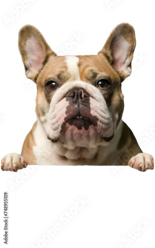 High quality backgroundless cutout of a French bulldog dog to use on a sign with your logo or brand