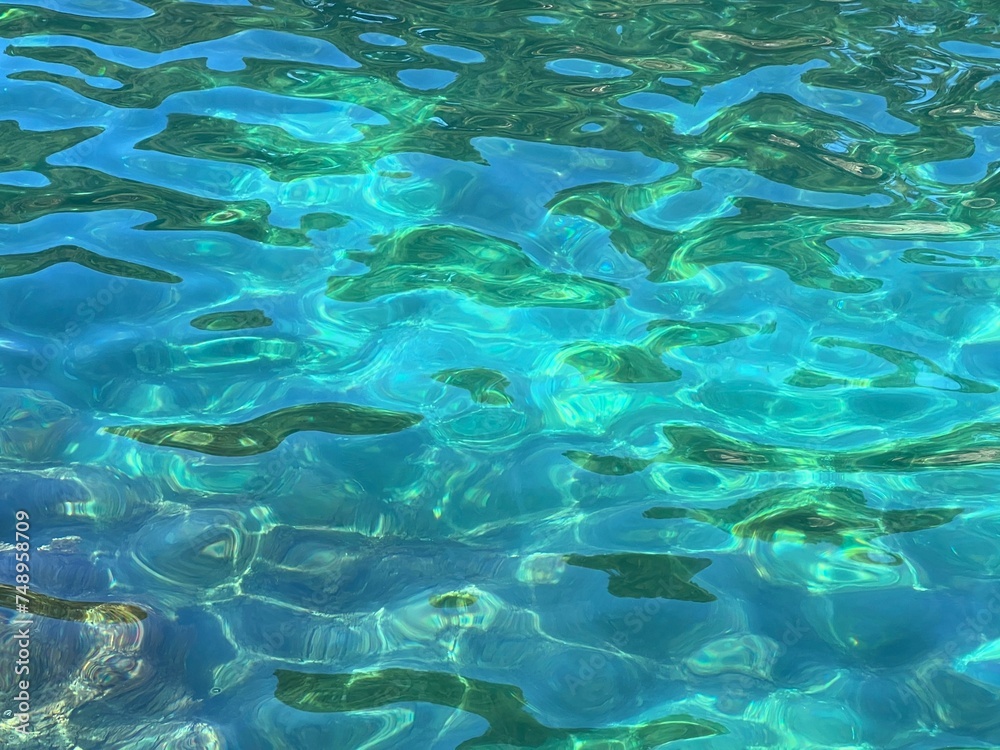 Obraz premium Sea water blue turquoise background.