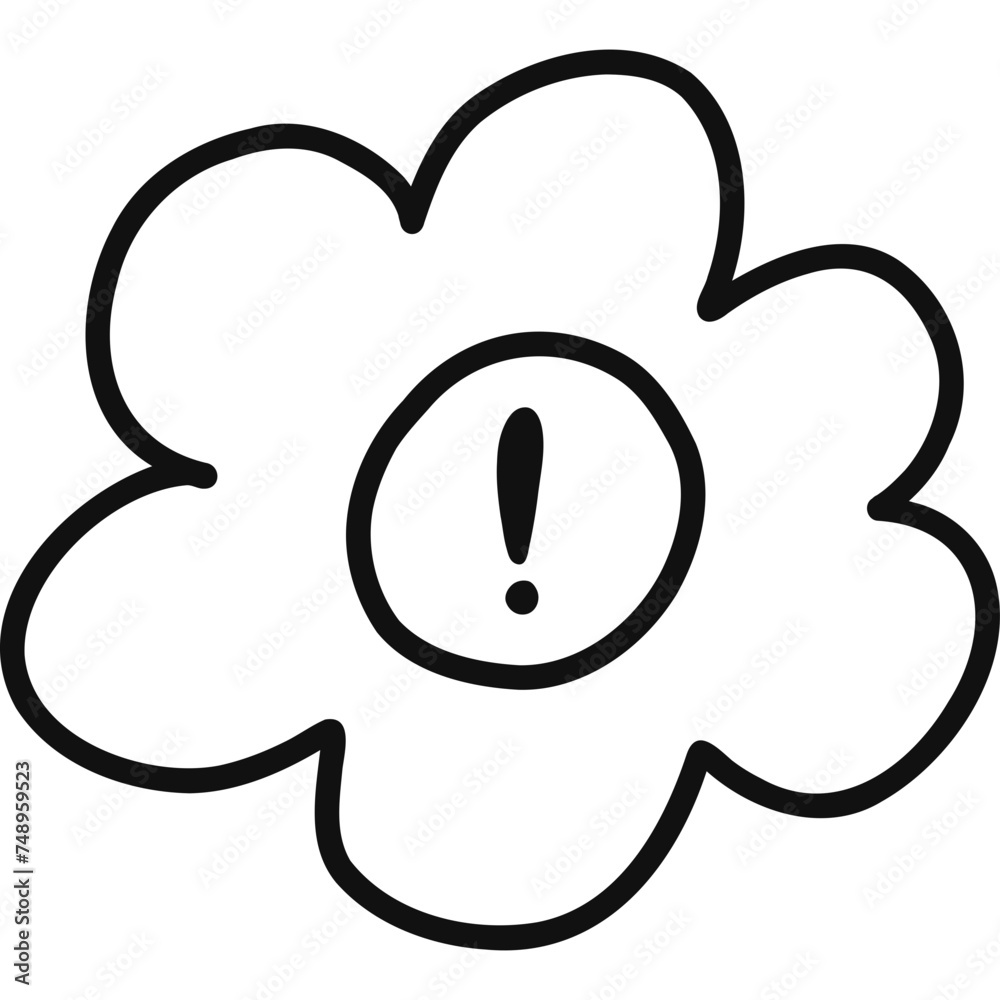 Cute hand drawn mark of exclamation point in checkbox in the shape of flower. Exclamation point as important sign for weekly planner, notebook, bullet journal. Diary note element Cute hand drawn mark of exclamation point in checkbox in the shape of flower. Exclamation point as important sign for weekly planner, notebook, bullet journal. Diary note element