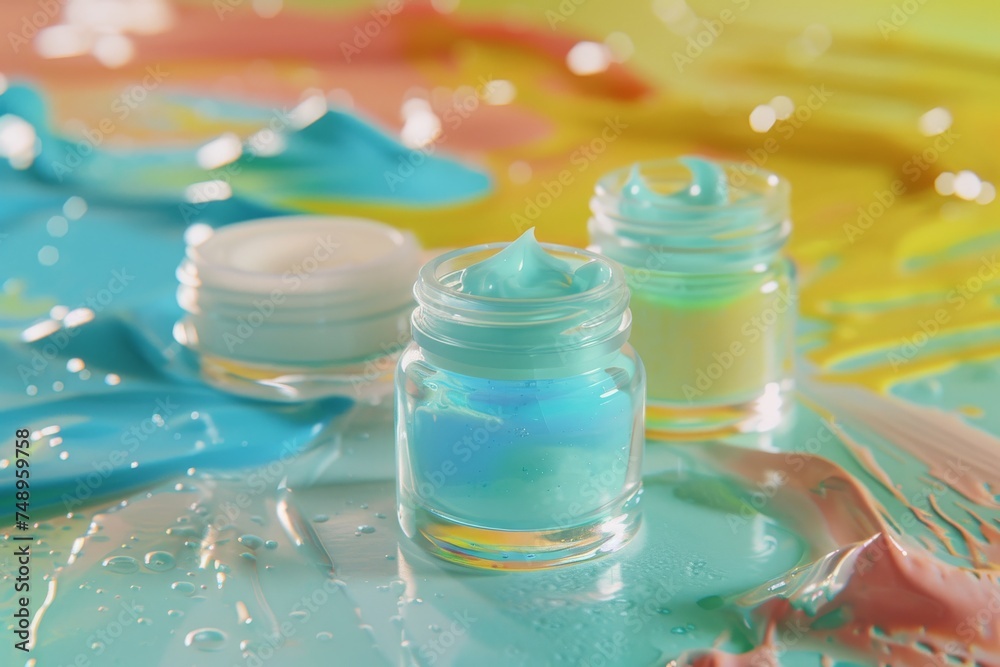 Face Skin care fixation skin care cream. Skincare beauty cosmetic products: lip balm, Renewal lotion, moisturiser, skincare Face mask eye gel, pH balanced serum and Lip scintillation jar pot Face Skin care fixation skin care cream. Skincare beauty cosmetic products: lip balm, Renewal lotion, moisturiser, skincare Face mask eye gel, pH balanced serum and Lip scintillation jar pot