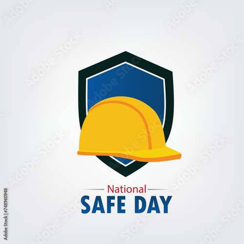 National SAFE Day vector graphics great for National SAFE Day word celebration. flat design. story design. flat illustration. simple and elegant design