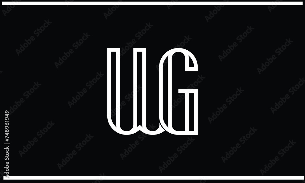 WG, GW, W, G, Abstract Letters Logo Monogram WG, GW, W, G, Abstract Letters Logo Monogram