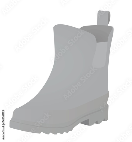 Grey women boots. vector illustration