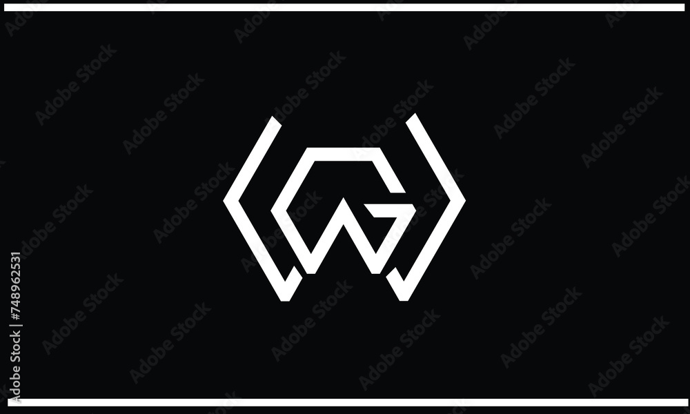 WG, GW, W, G, Abstract Letters Logo Monogram WG, GW, W, G, Abstract Letters Logo Monogram