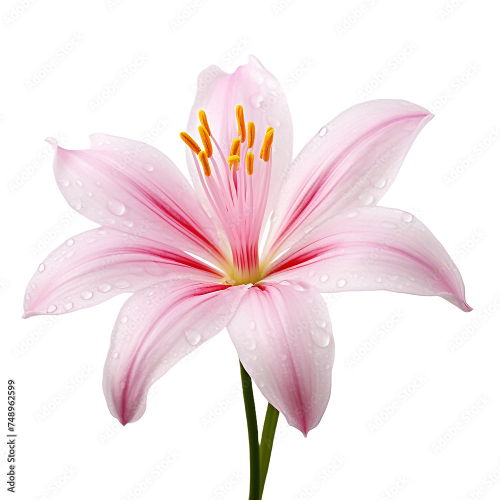 Rain Lily isolated on transparent background