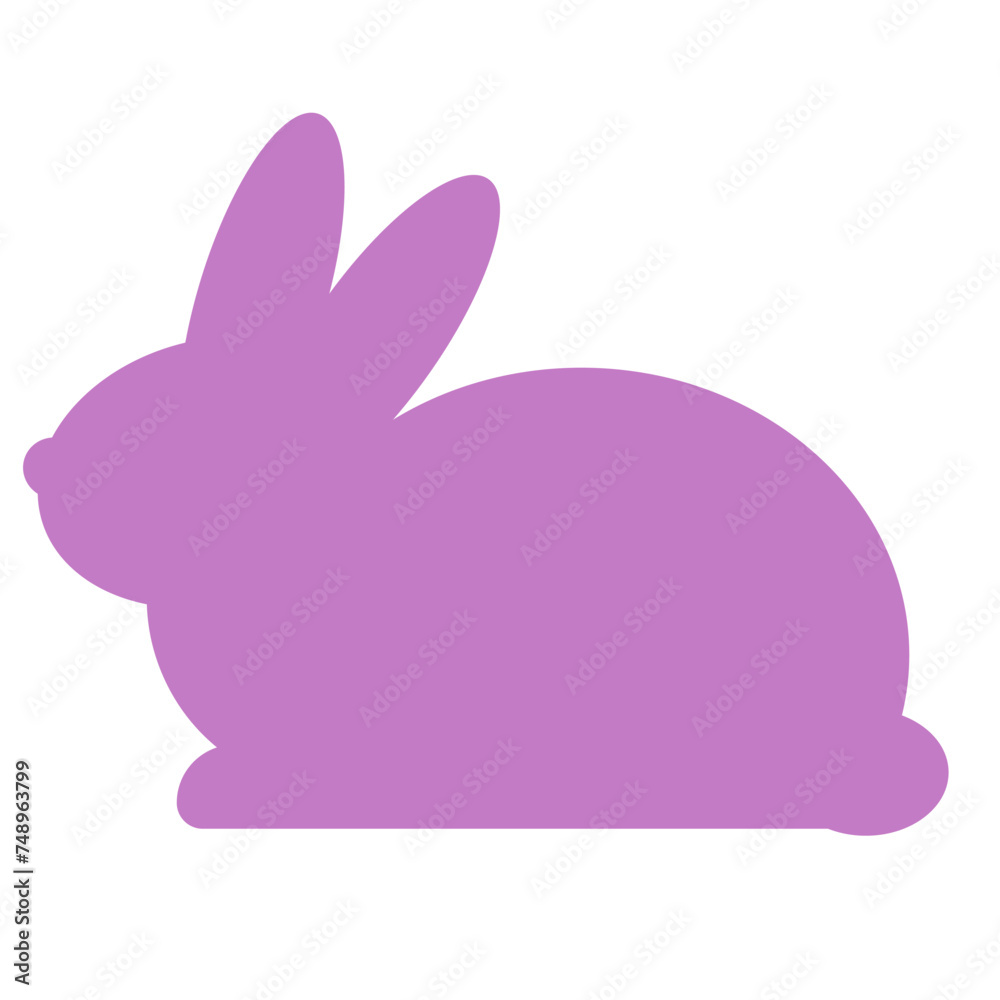 Sitting Bunny Rabbit Silhouette