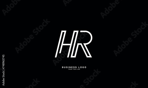 HR, RH, H, R, Abstract Letters Logo mONOGRAM