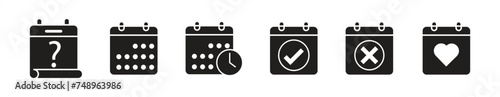 Collection of simple vector illustrations of calendar icons,
have a nice day