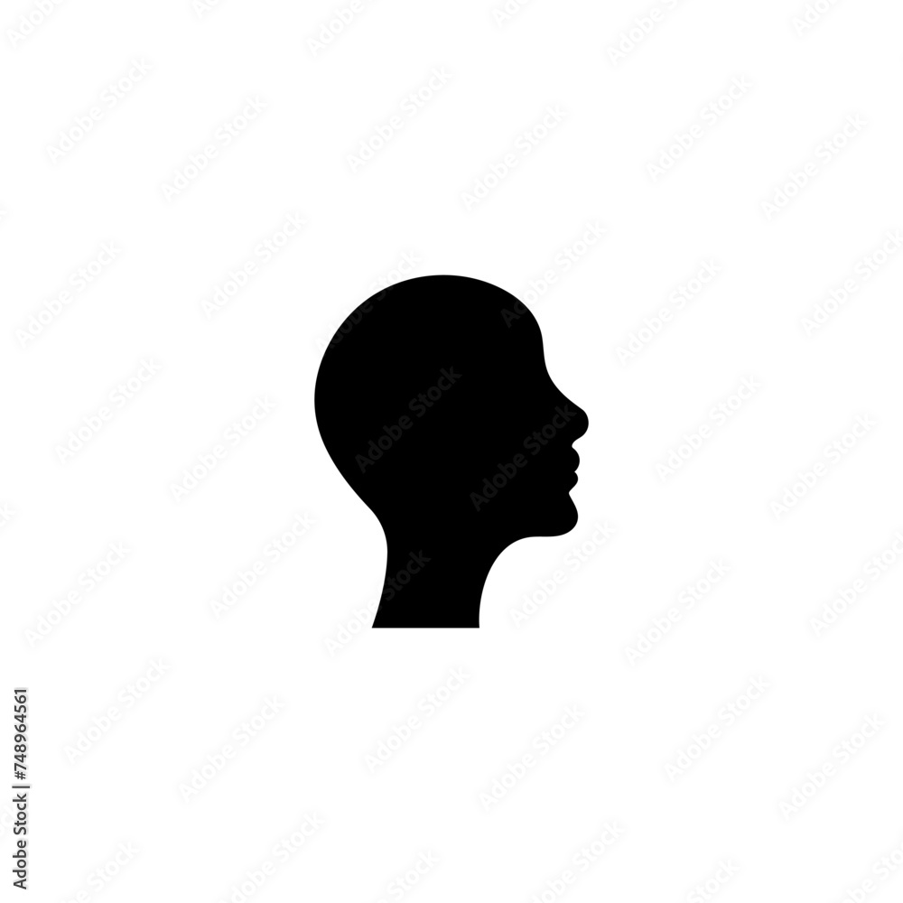 Head silhouette icon. Vector symbol head Head silhouette icon. Vector symbol head