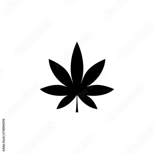 Cannabis symbol vector. CBD icon or sign. Medicine marijuana