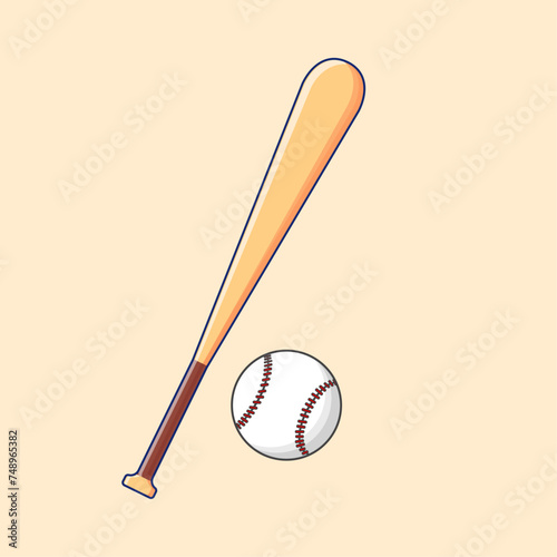 baseball bat and ball