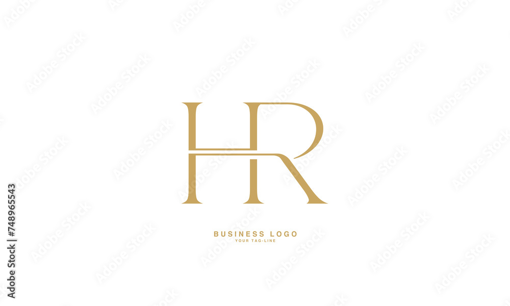 HR, RH, H, R, Abstract Letters Logo mONOGRAM