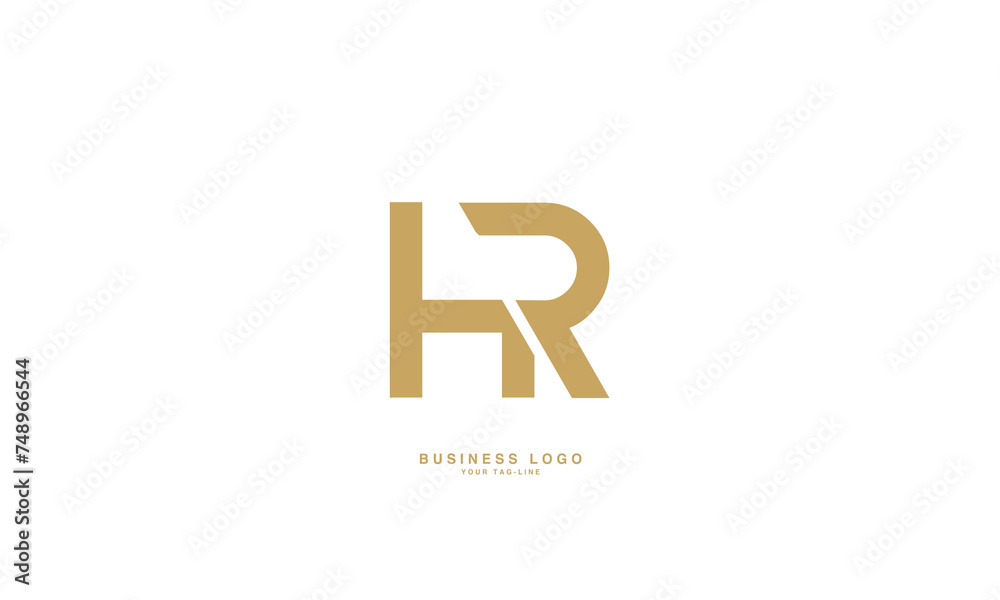 Obraz premium HR, RH, H, R, Abstract Letters Logo mONOGRAM