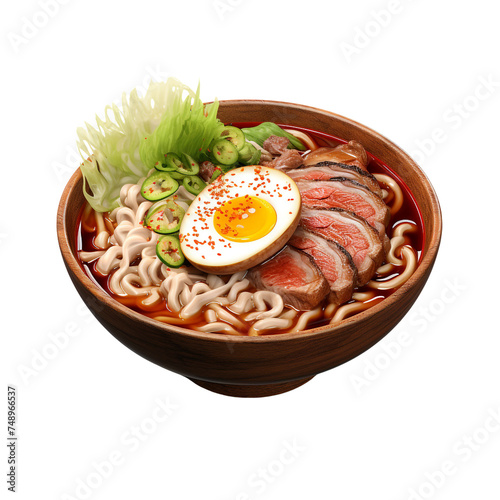 Ramen isolated on transparent background