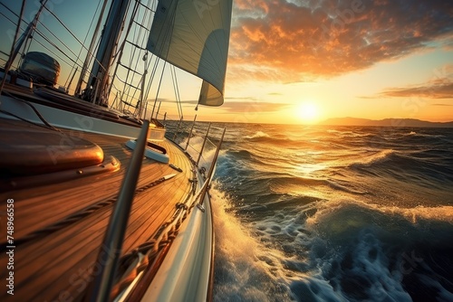 sailing yachts sailing boat in ocean © Alexei