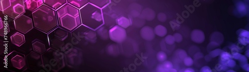 purple hexagon background Generative AI