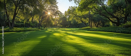 Green Lawn Panoramic Background