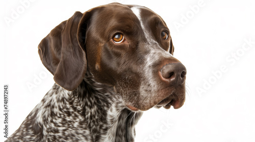  German Shorthaired Pointer on a white background