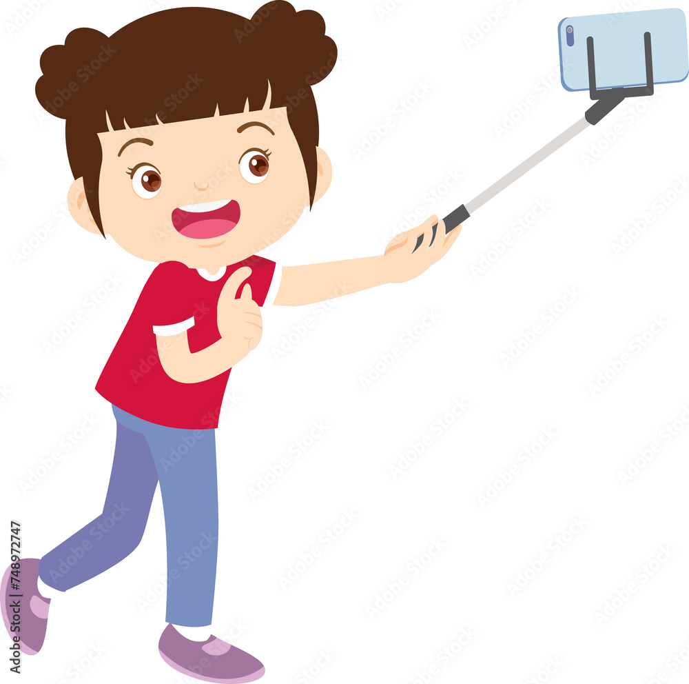 cute kids standing use smartphone and tablet gadget cute kids standing use smartphone and tablet gadget