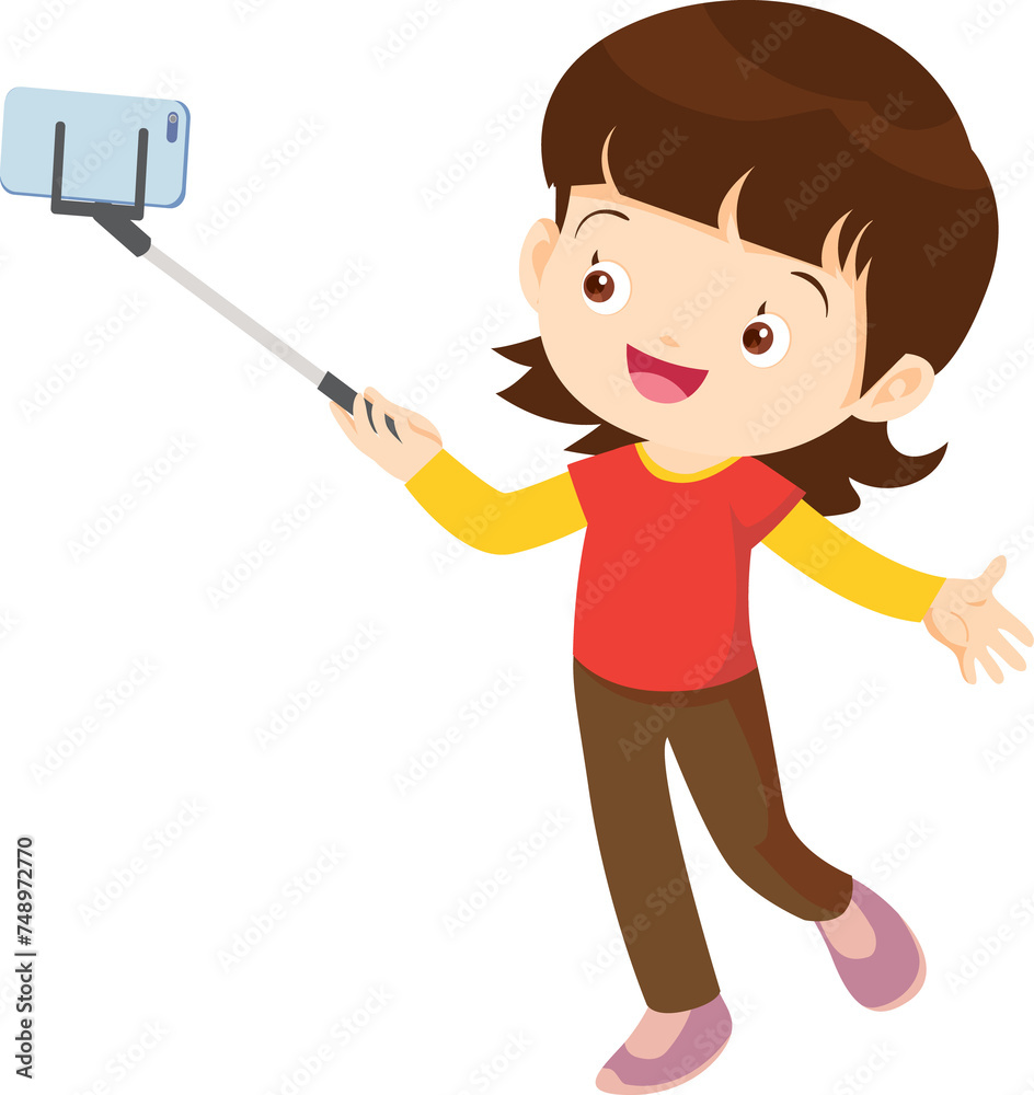 cute kids standing use smartphone and tablet gadget cute kids standing use smartphone and tablet gadget