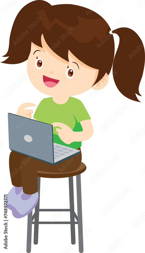 child sitting use gadget Mobile and laptop child sitting use gadget Mobile and laptop