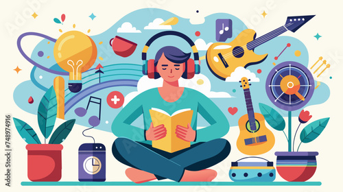 Serene Reading Session Amidst Creative Vibes