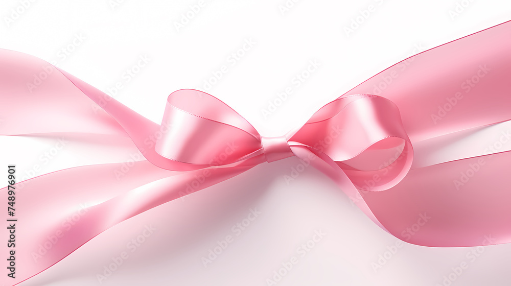 Ribbon on pastel background top view, gift ribbon Ribbon on pastel background top view, gift ribbon