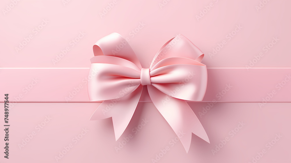 Ribbon on pastel background top view, gift ribbon Ribbon on pastel background top view, gift ribbon