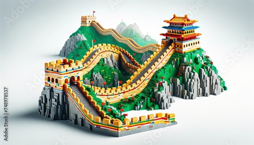  Great Wall of China made from LEGO blocks