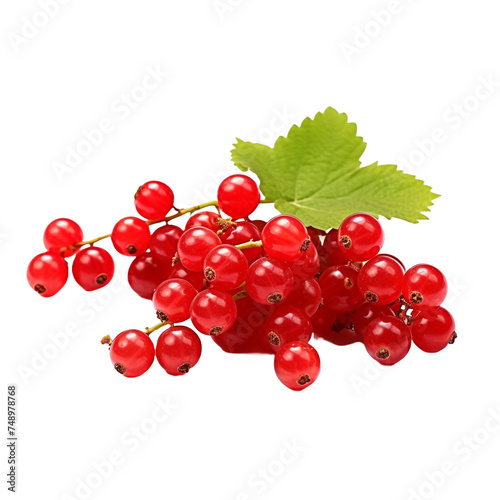 Redcurrant isolated on transparent background