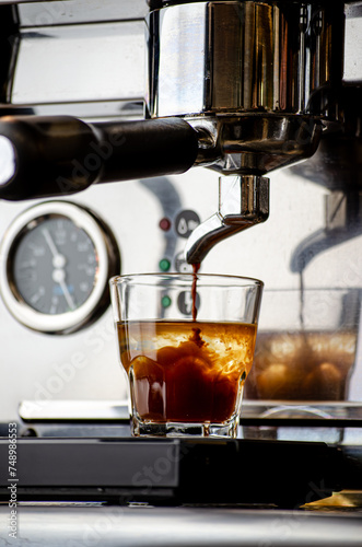 Extracción de café espresso