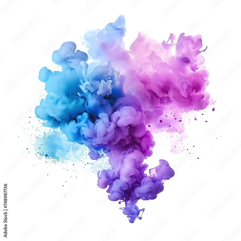 A dynamic burst of ink in water, capturing the motion and fluidity of the pigments A dynamic burst of ink in water, capturing the motion and fluidity of the pigments