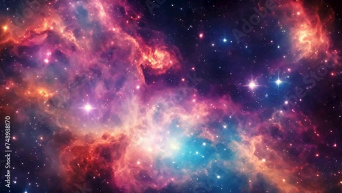 Space galaxy background with stars nebula photo