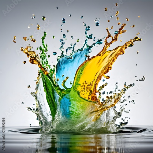 Bright colorful watercolor splash AI generated