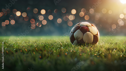 soccer ball on the soccer field