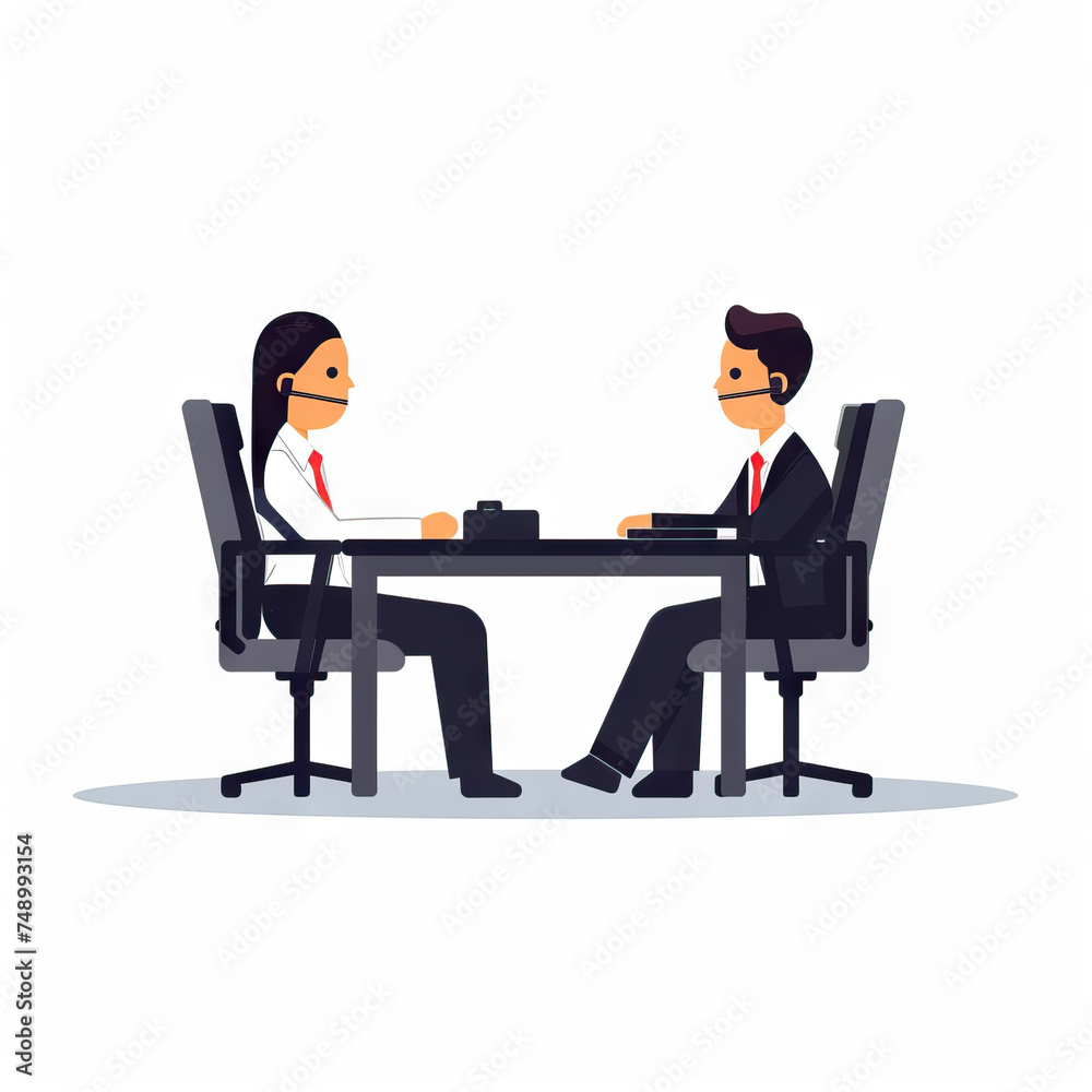 Journalist Conducting Interview - Newsroom. Vector Icon Illustration. Job Icon Concept Isolated Premium Vector. Journalist Conducting Interview - Newsroom. Vector Icon Illustration. Job Icon Concept Isolated Premium Vector.